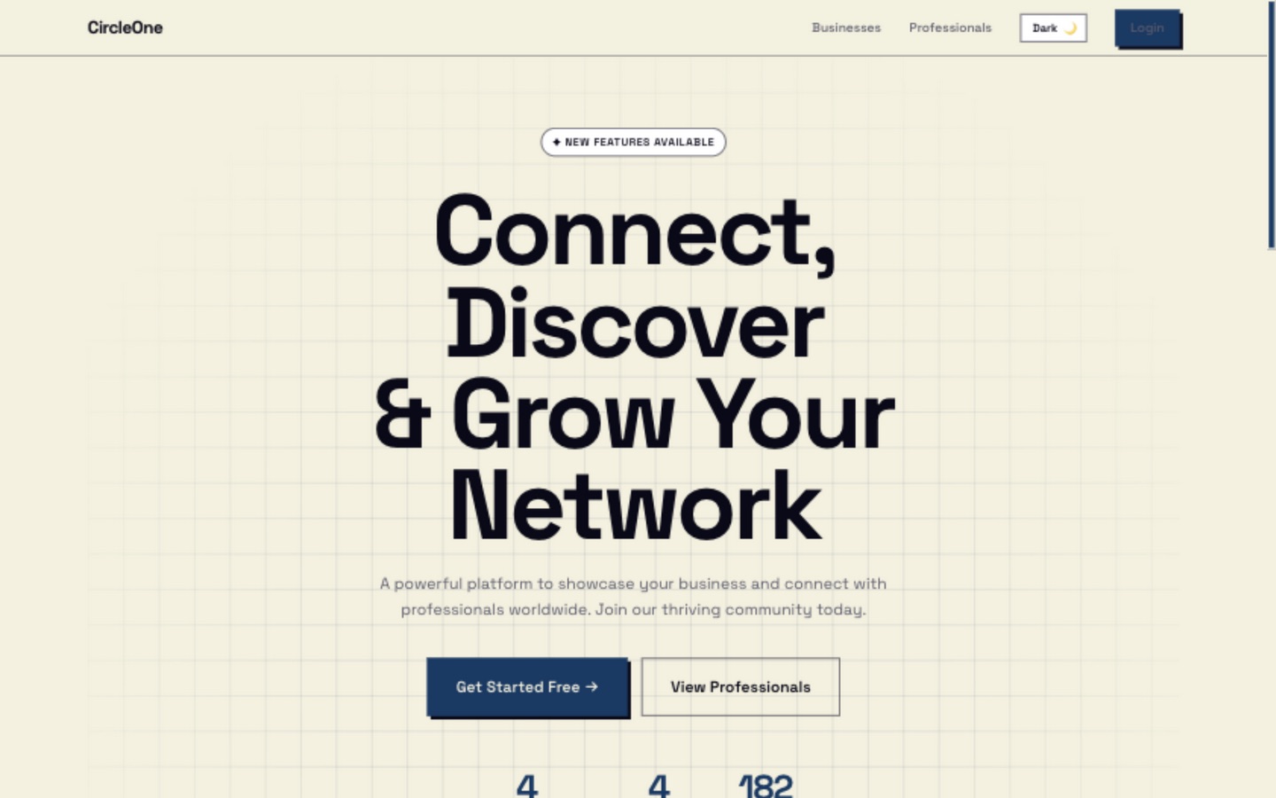 CircleOne — networking and directory platform screenshot